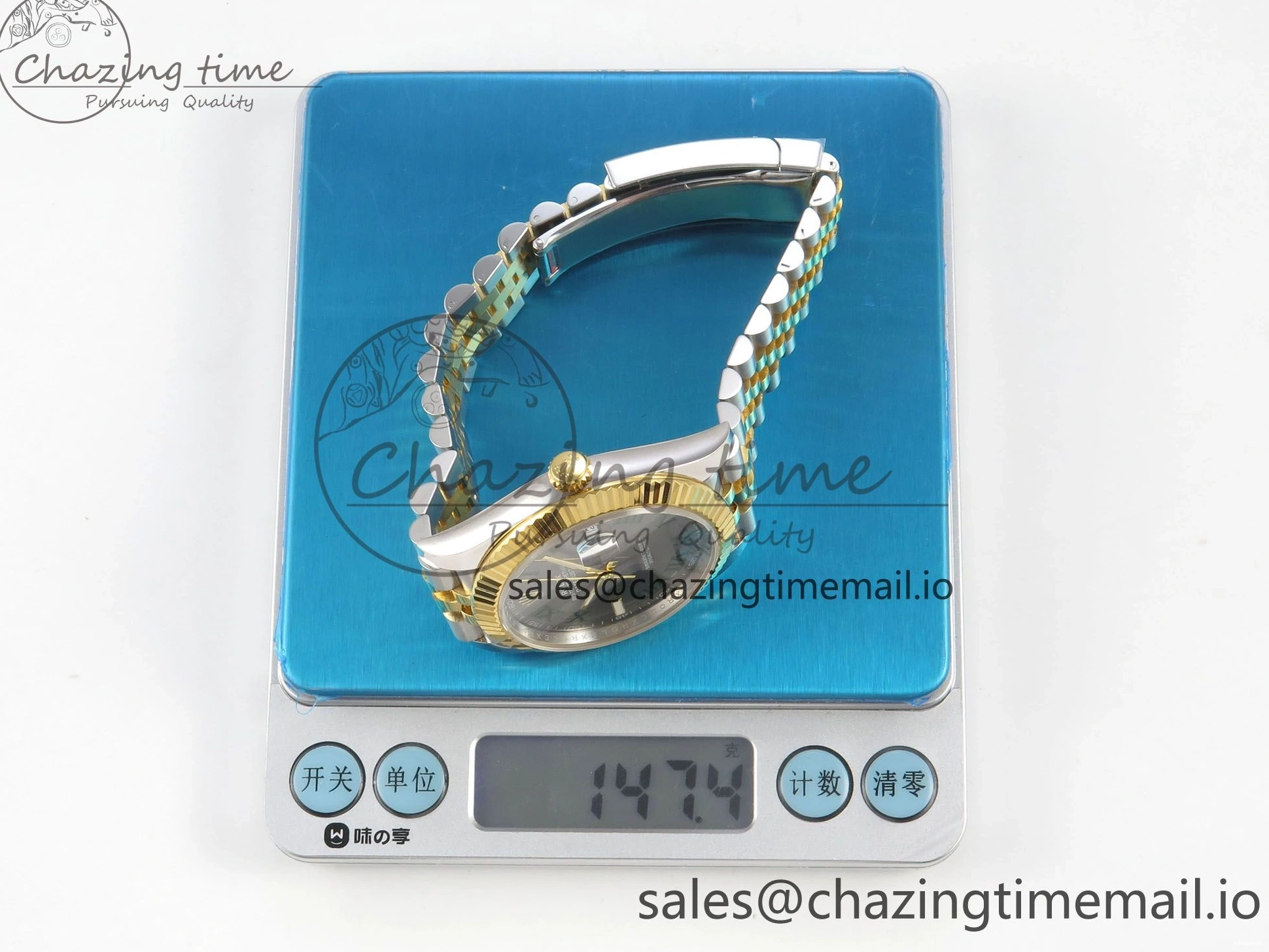 SS Edition Best Roman 1:1 DateJust Jubilee Bracelet Dial Gray 126333 (Weighted) 41 SH3235 ARF on YG 1228